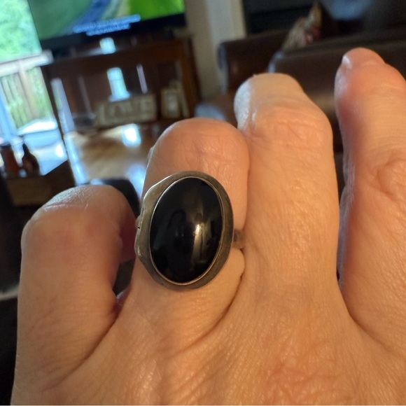 Estate onyx pill Ring size 7 - Picture 1 of 8